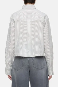 Closed Striped shirt blouse Ivory Hot