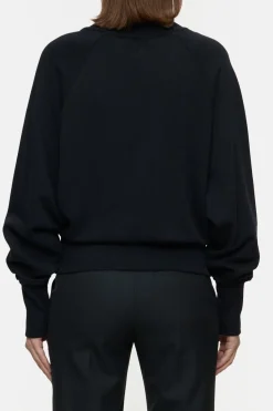 Closed Sweatshirt made from organic cotton Black