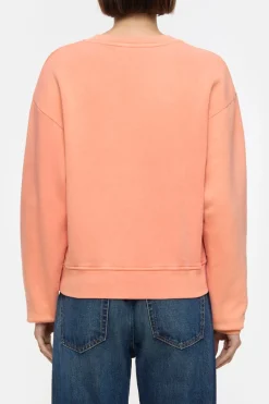 Closed Sweatshirt made from organic cotton Pumpkin orange New