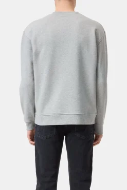 Closed Sweatshirt made from pure organic cotton Light grey melange Hot