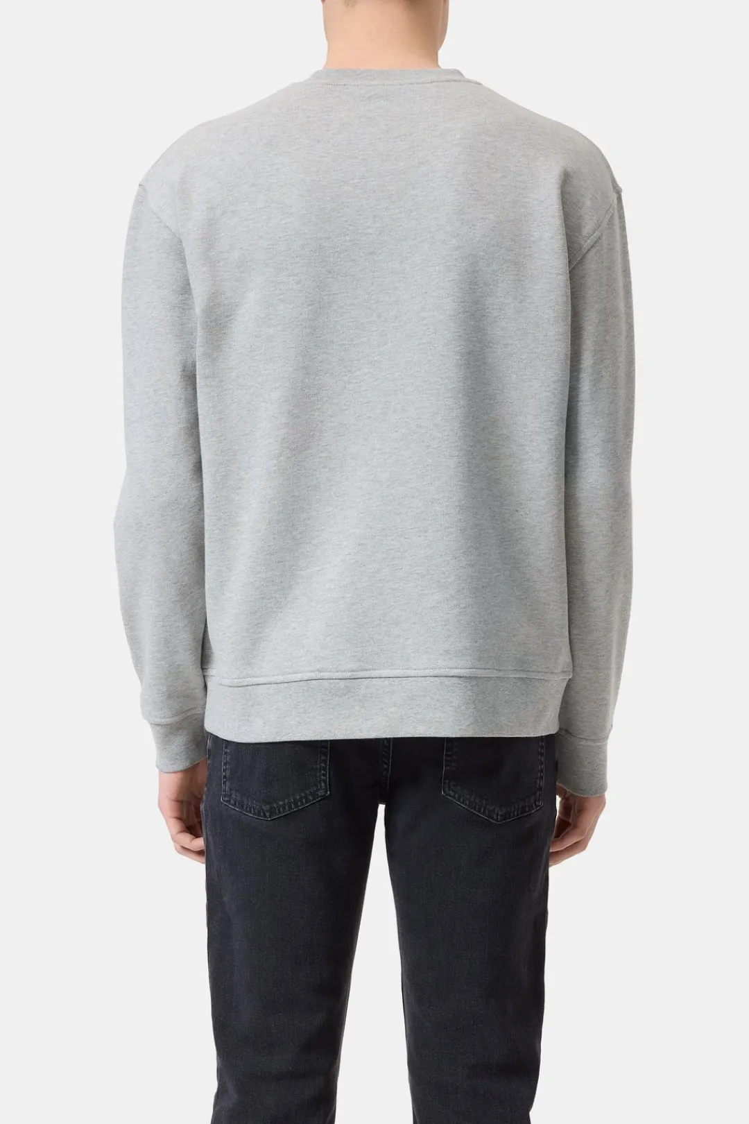 Closed Sweatshirt made from pure organic cotton Light grey melange Hot