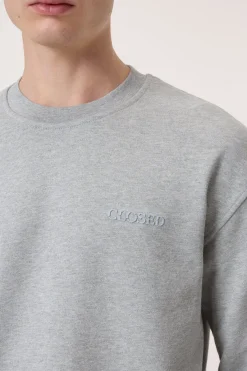 Closed Sweatshirt made from pure organic cotton Light grey melange Hot