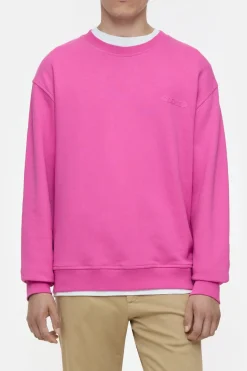 Closed Sweatshirt made from pure organic cotton Radiant pink Best