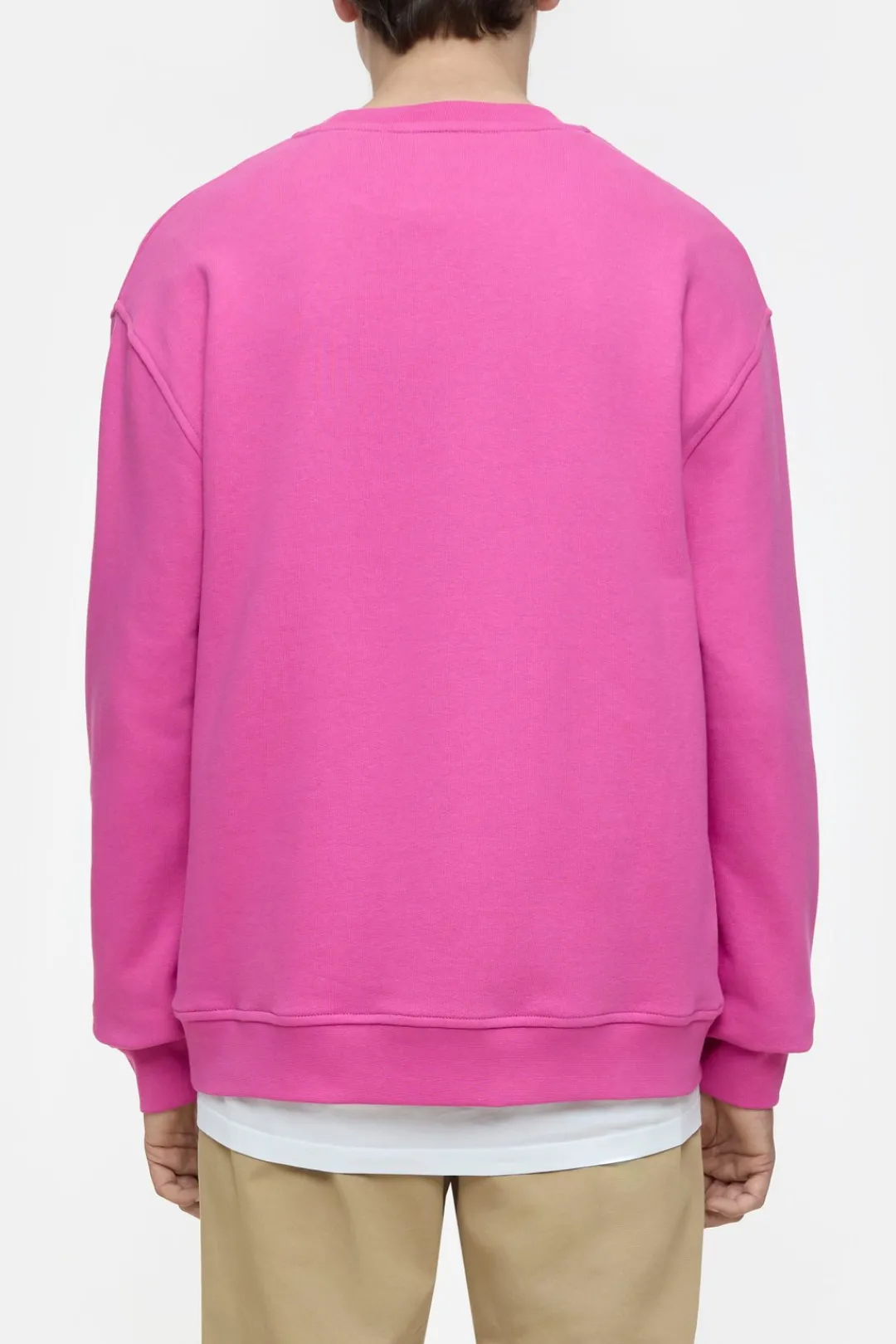 Closed Sweatshirt made from pure organic cotton Radiant pink Best