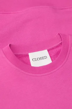 Closed Sweatshirt made from pure organic cotton Radiant pink Best