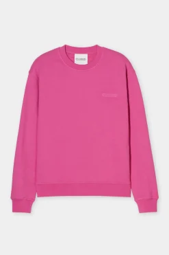 Closed Sweatshirt made from pure organic cotton Radiant pink Best