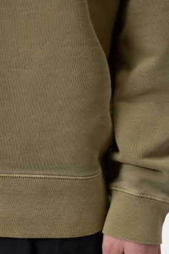 Closed Sweatshirt made from pure organic cotton Herbal green Hot