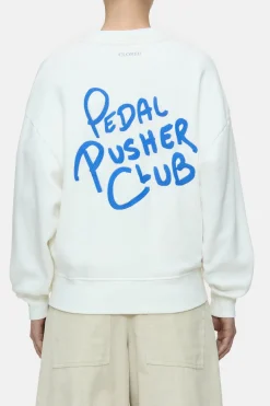 Closed Sweatshirt with artwork Ivory New