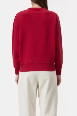 Closed Sweatshirt with Logo Chili pepper red