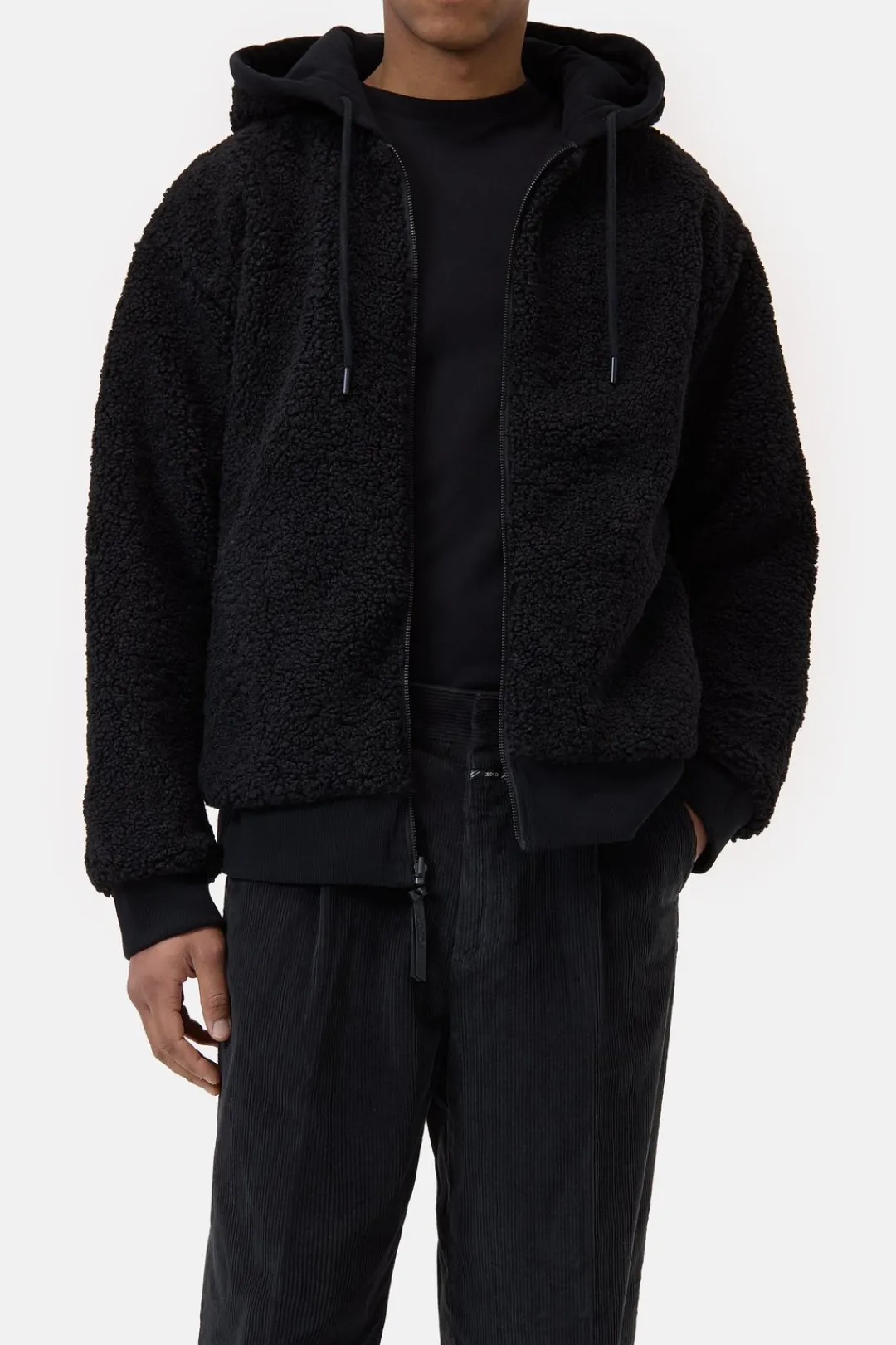 Closed Teddy Lined Hoodie Black