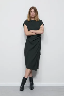 Closed Textured viscose blend dress Irish coffee Online