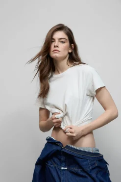 Closed T-shirt in melange look Sabbia beige Discount