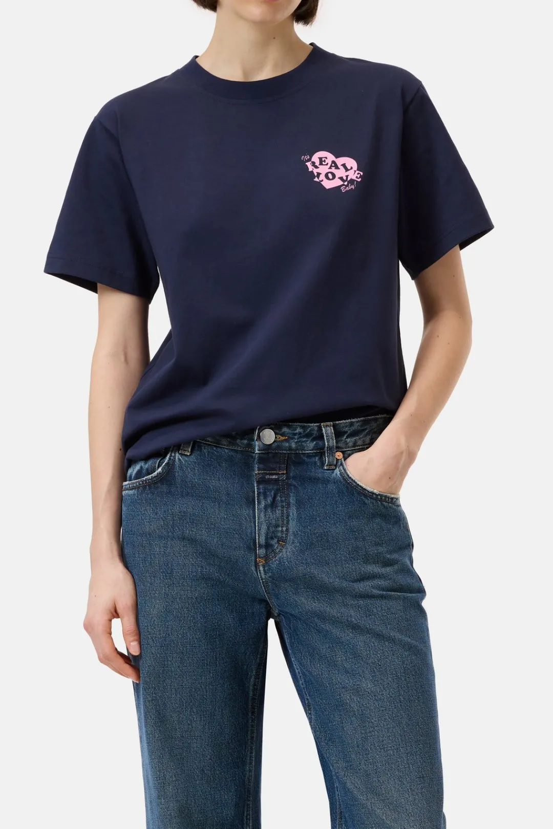 Closed T-shirt “It's real love, Baby!” Dark night Discount