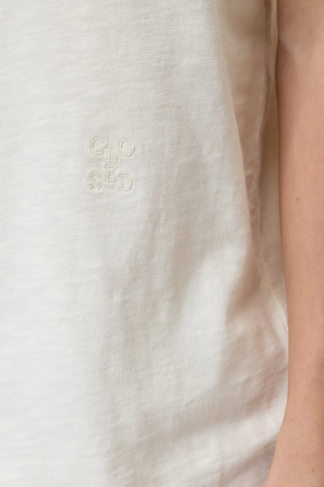 Closed T-shirt made from pure organic cotton Ivory Clearance