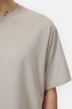 Closed T-shirt made from pure organic cotton Mud grey Discount