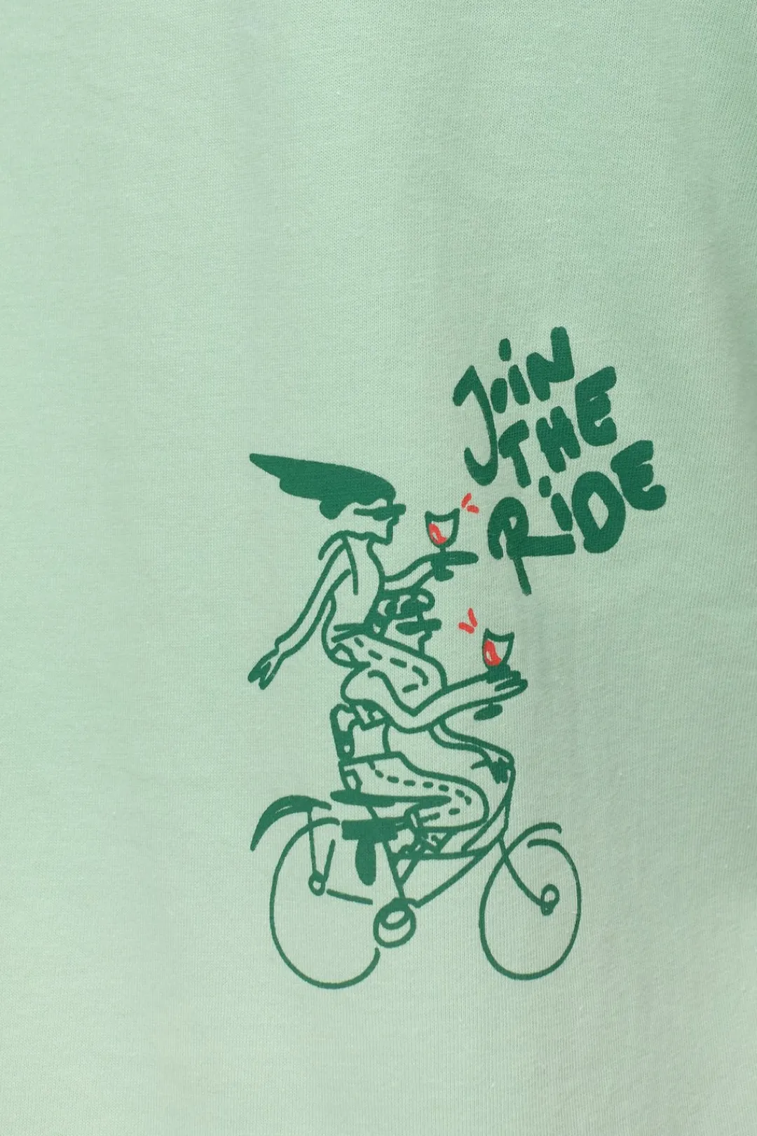 Closed T-shirt with embroidery Giada green Sale