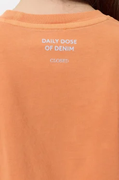 Closed T-shirt with print Pumpkin orange New