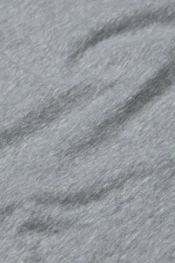 Closed T-shirt with V-neck Light grey melange Online