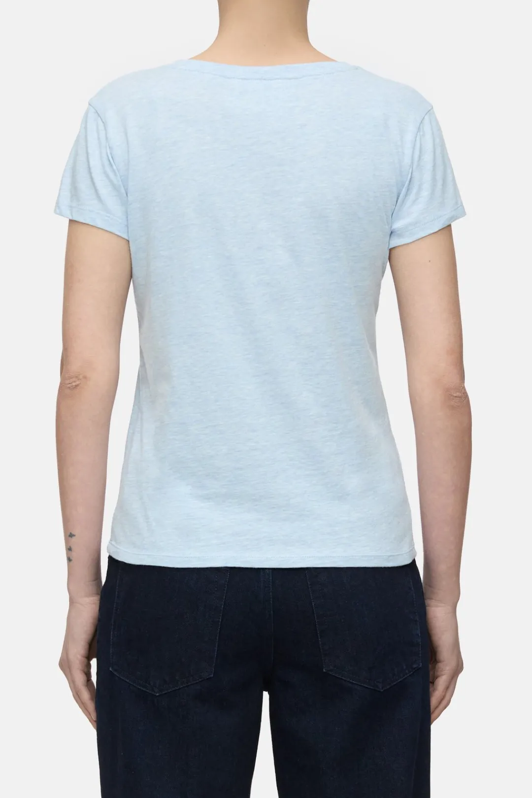 Closed T-shirt with V-neck Lazio blue Best
