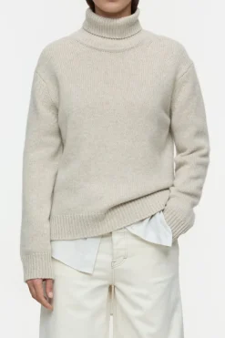 Closed Turtleneck jumper in cashmere Pearl beige Outlet