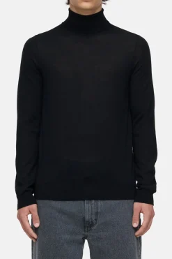 Closed Turtleneck jumper made from organic wool Black Best