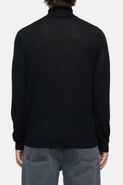 Closed Turtleneck jumper made from organic wool Black Best