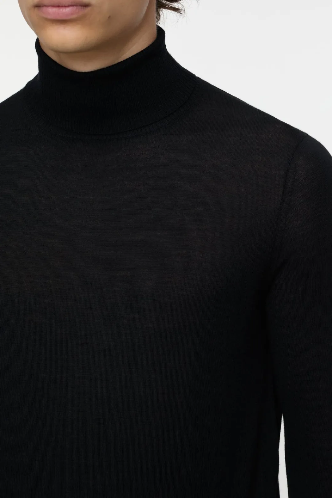 Closed Turtleneck jumper made from organic wool Black Best