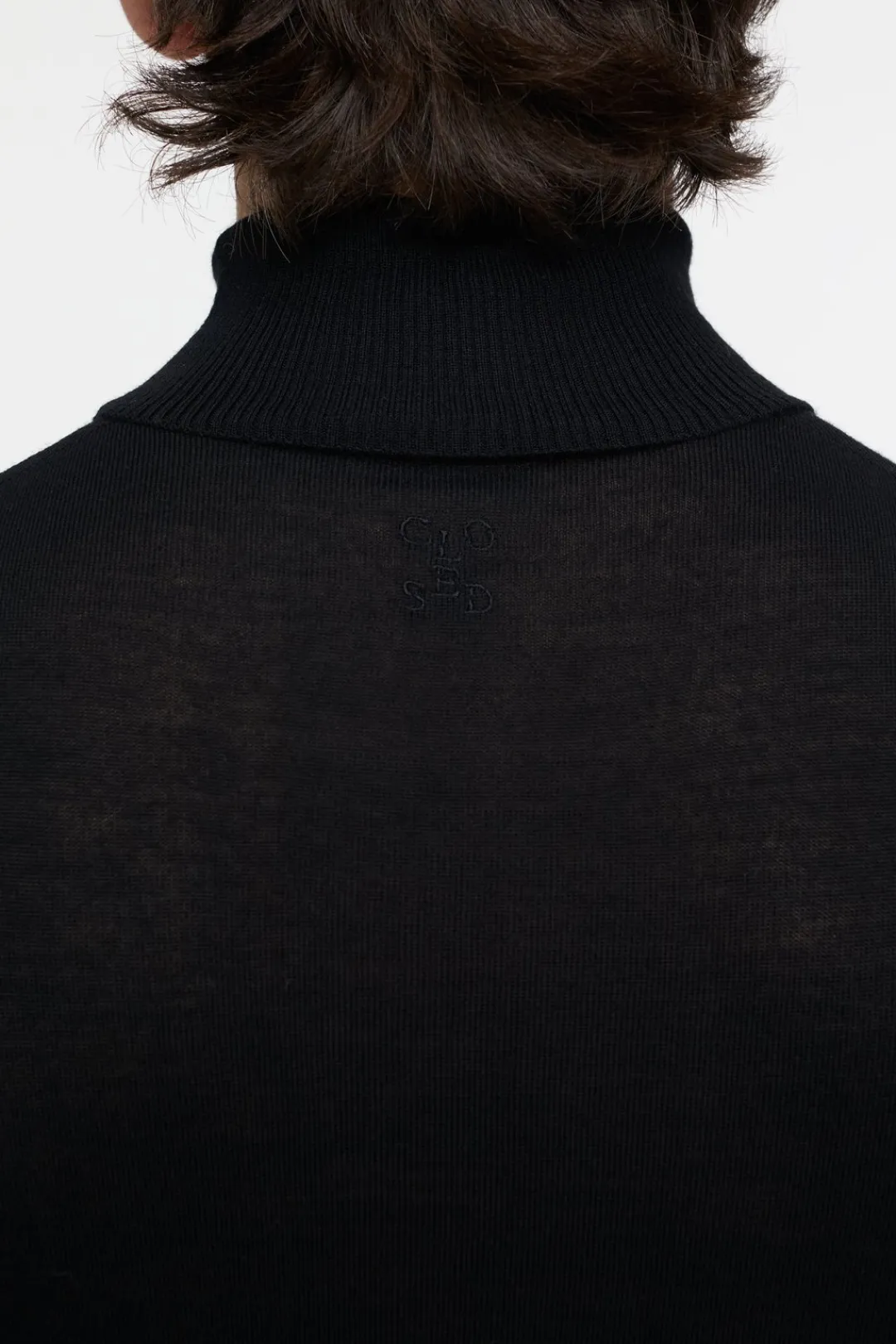 Closed Turtleneck jumper made from organic wool Black Best