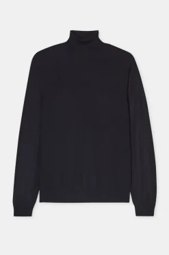 Closed Turtleneck jumper made from organic wool Black Best