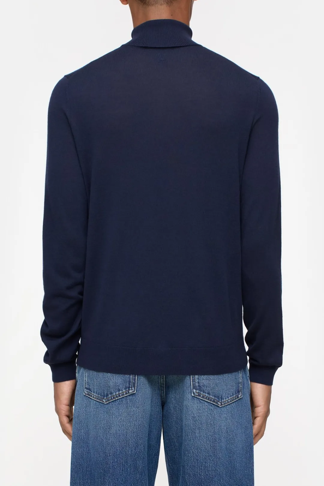 Closed Turtleneck jumper made from organic wool Dark night Sale