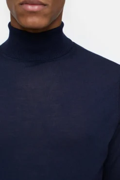 Closed Turtleneck jumper made from organic wool Dark night Sale