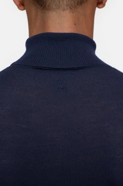 Closed Turtleneck jumper made from organic wool Dark night Sale