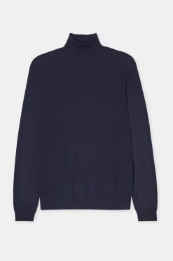 Closed Turtleneck jumper made from organic wool Dark night Sale
