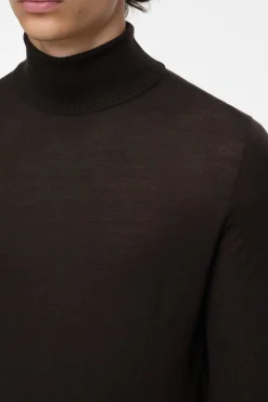 Closed Turtleneck jumper made from organic wool Ebony Clearance