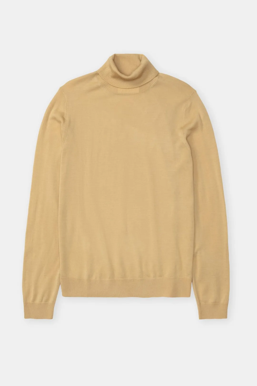 Closed Turtleneck jumper made from organic wool Peanutbutter New
