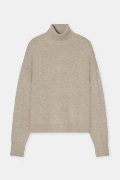 Closed Turtleneck jumper made from pure wool biscuit Hot