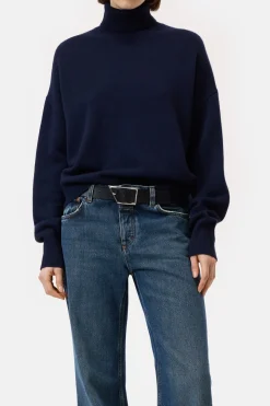 Closed Turtleneck jumper made from pure wool Dark night