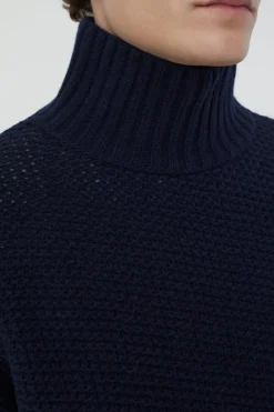 Closed Turtleneck Sweater Dark night New