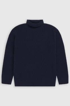 Closed Turtleneck Sweater Dark night New