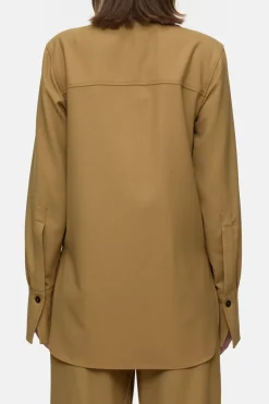 Closed Virgin wool blend shirt Tullamore brown Best