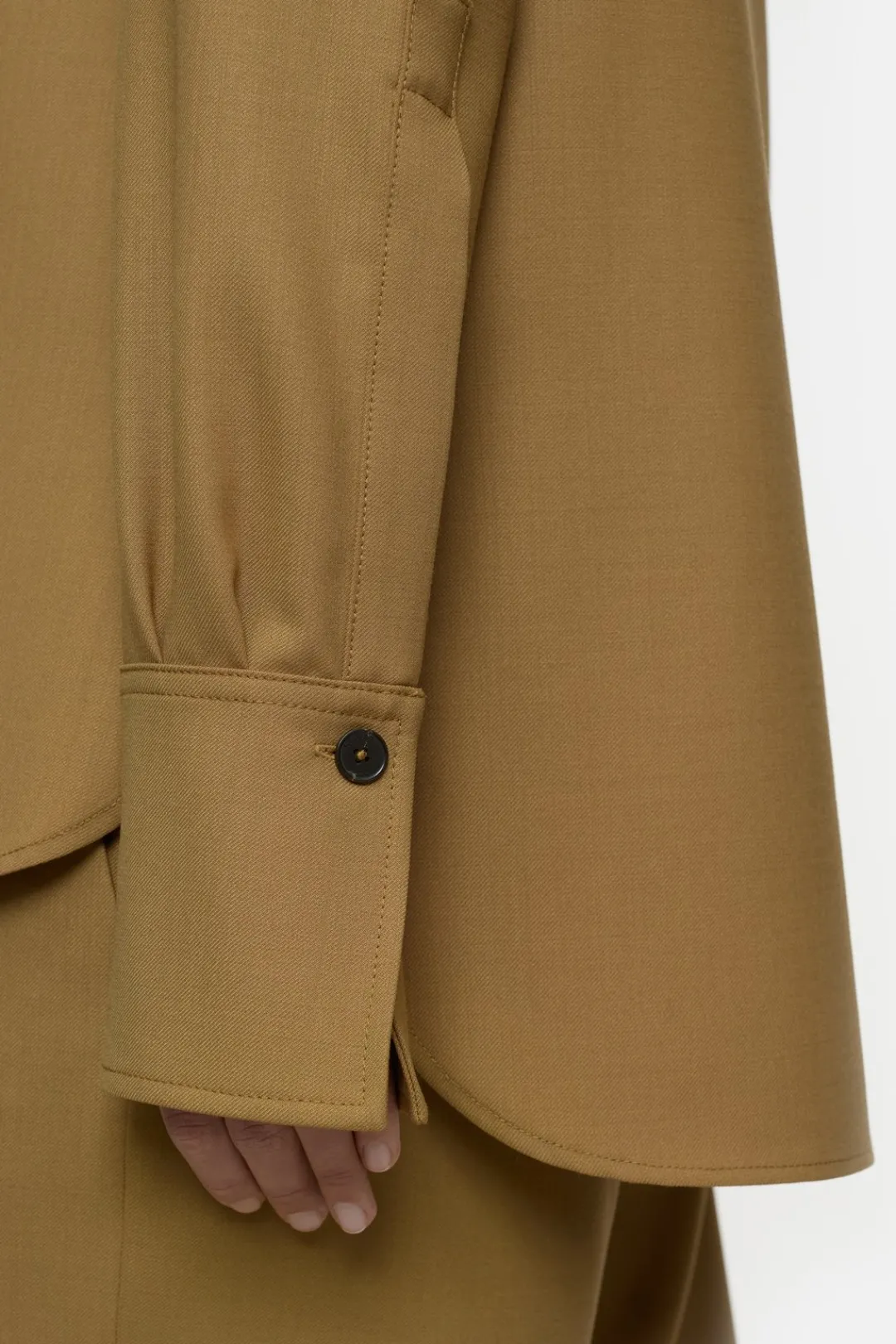 Closed Virgin wool blend shirt Tullamore brown Best