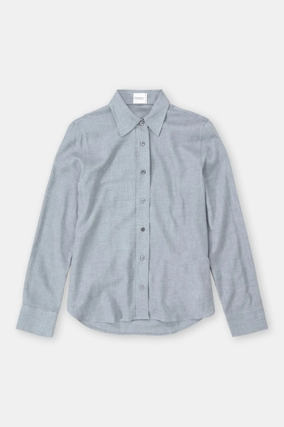 Closed Virgin Wool Shirt Blouse Dark grey melange Hot