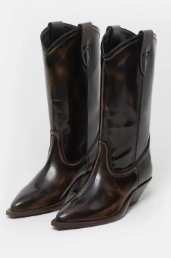 Closed Western Boots Irish coffee Best