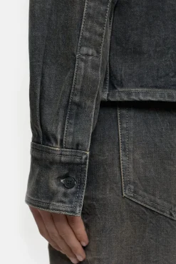 Closed Western denim blouse Dark grey Best