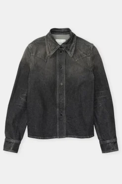 Closed Western denim blouse Dark grey Best