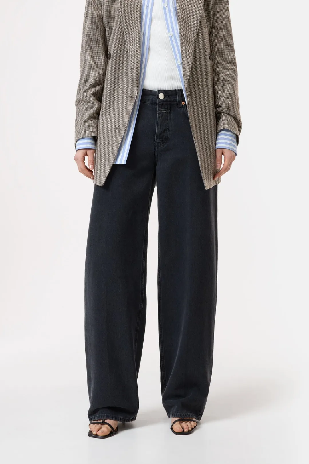 Closed Wide Jeans - Style Name Nikka Dark grey Discount