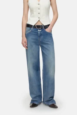 Closed Wide Jeans - Style Name Nikka Dark blue Discount