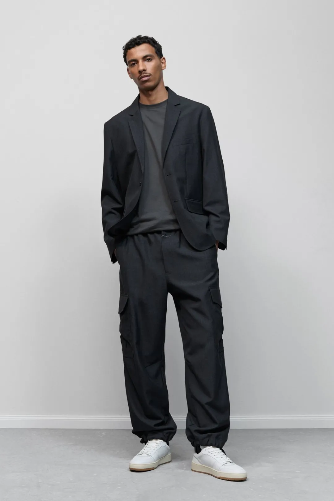 Closed Wide Pants - Style Name Newport Wide anthracite melange Clearance