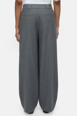 Closed Wide Pants - Style Name Wendlyn Dark grey melange Hot