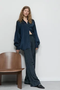 Closed Wide Pants - Style Name Winona Space blue Discount